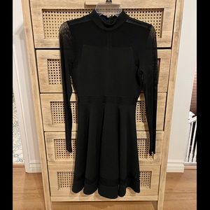 Material Girl Comfortable Black Evening Dress (M)